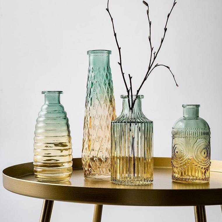 Gradient Glass Bottle Vases